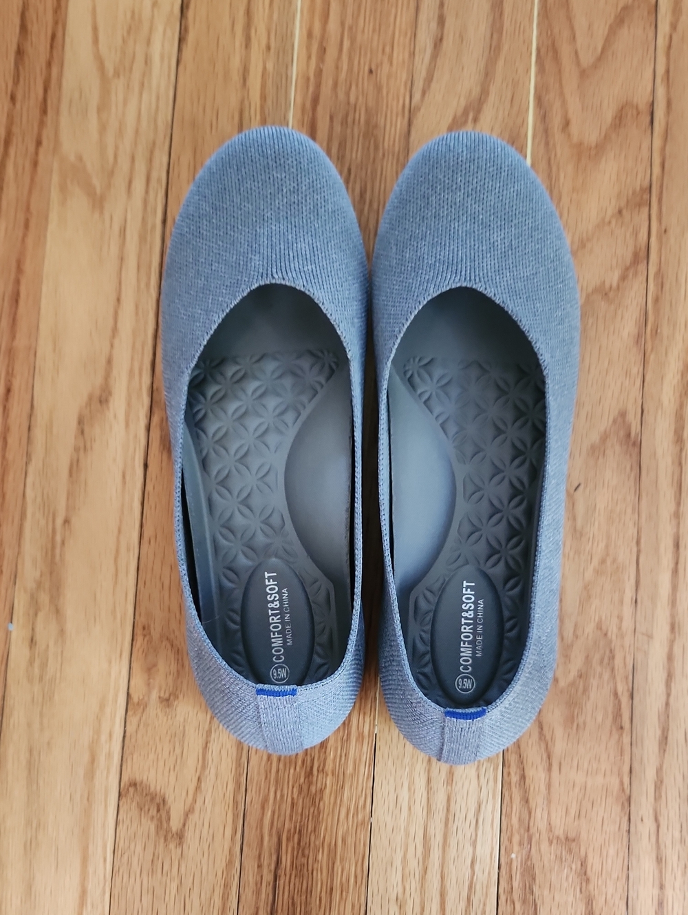 Frank Mully Gray Comfort Flats Women's Size 9.5 Wide